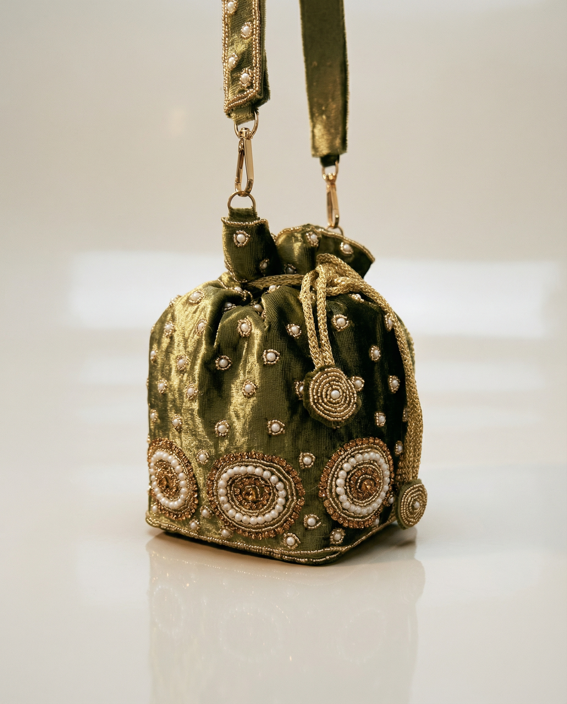 Velvet Potli Bag Haraa